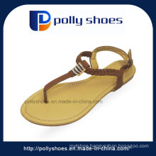 Factory Export Sandal to India Fashion Ladies Flat Sandal